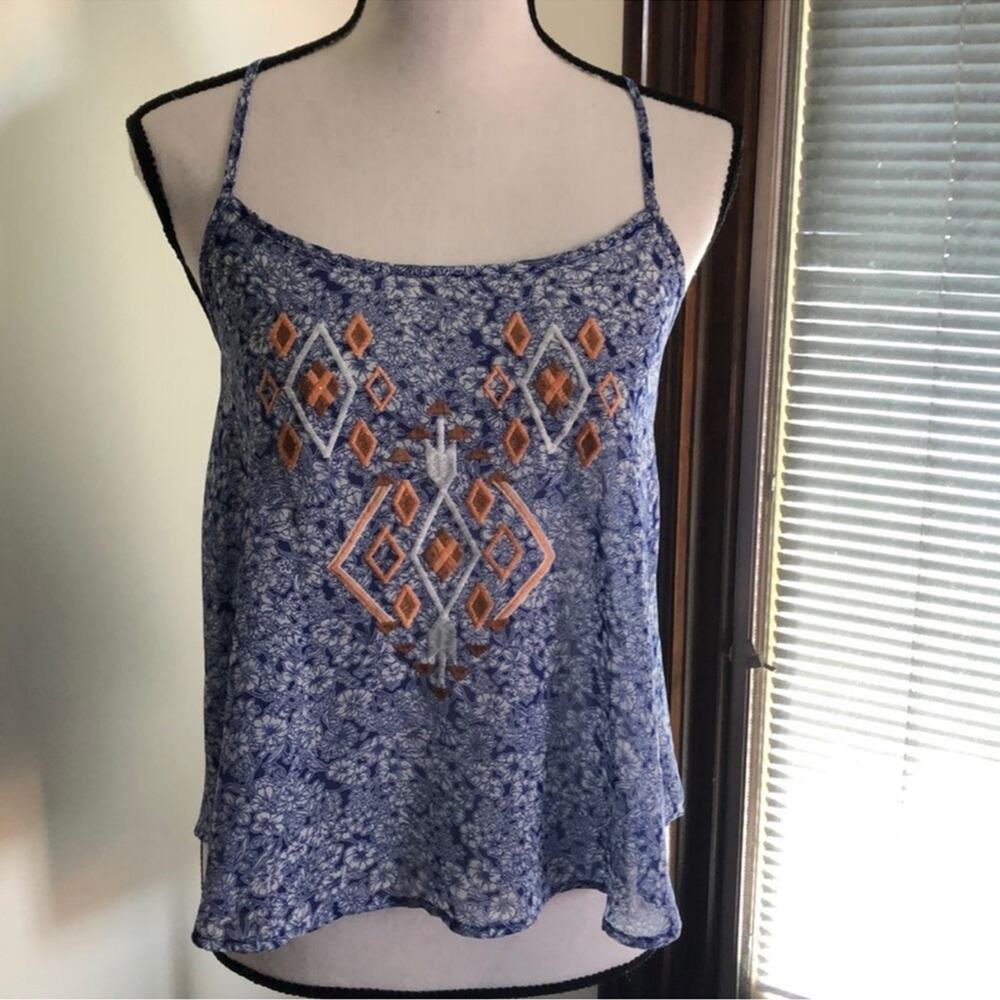 E Hanger M | Anthropologie Patterned Tank Size S